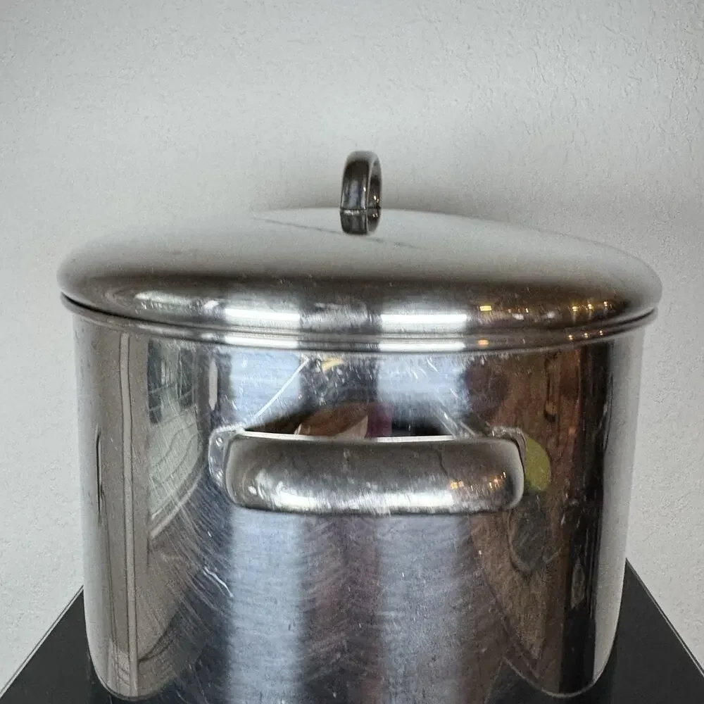 VTG Revere Ware 1801 Copper Bottom 12 Qt Quart StockPot w/ Lid Clinton Illinois